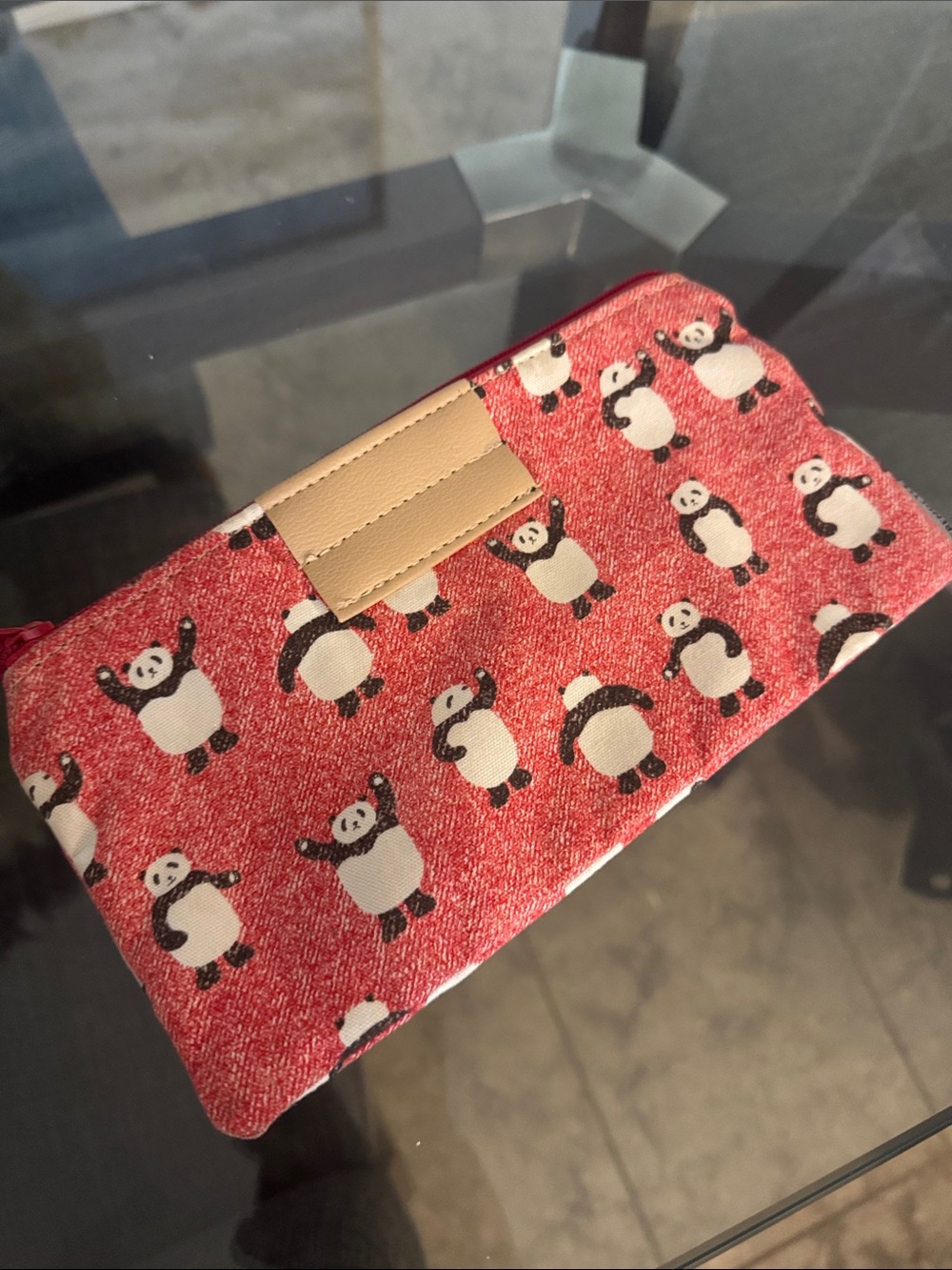 Kids Red Panda Print Pencil Case Pouch - Unbranded